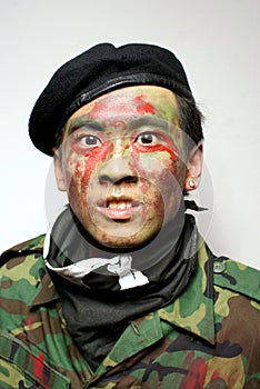 Asian army commando portrait