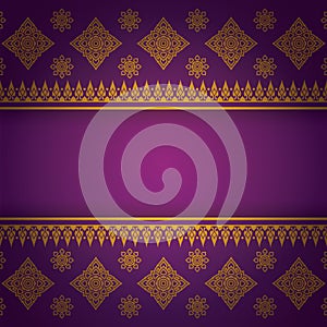 Asian Art Background, Thai art pattern vector.