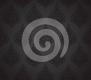 Asian Art Background, Thai art pattern vector.