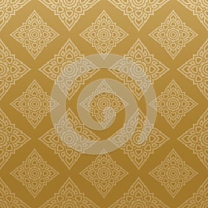 Asian Art Background, Thai art pattern vector.