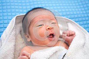 Asian Baby after Bath