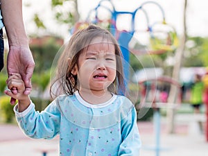 Asian baby girl crying