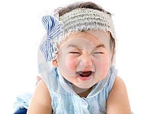 Asian baby girl smile