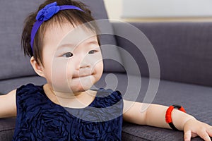 Asian baby girl smile