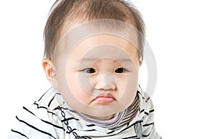 Asian baby pout lip