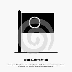 Asian, Bangla, Bangladesh, Country, Flag solid Glyph Icon vector