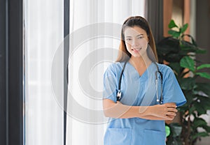 Asian beautiful nurse or caregiver