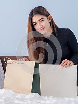 Asian beautiful Women smiling and wearing cap.