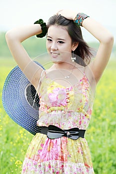 Asian beauty enjoying summer