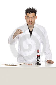 Asian Bio Engineer or Scientist Doing Research