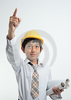 Asian boy businessman