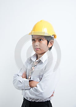 Asian boy businessman