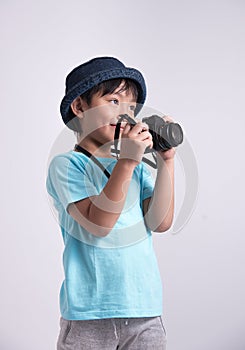 Asian boy photographer