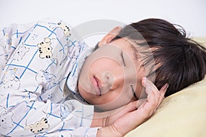 Asian boy sleep