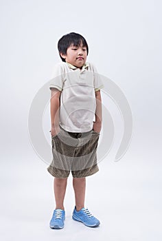 Asian boy standing