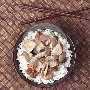 Asian braised pork rice