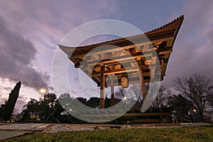 Asian building in honor of peace. Peace bell photo