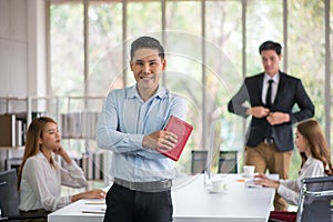 Asian business co-worker people talking in the meeting room