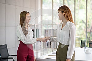 Asian business co-worker people talking in the meeting room