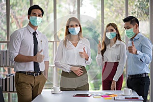 Asian business co-worker people talking in the meeting room