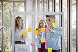 Asian business co-worker people talking in the meeting room