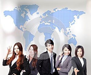 Asian business people team