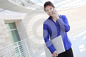 Asian Business Woman with Computer