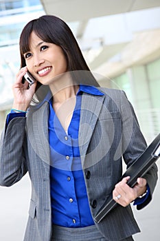 Asian Business Woman on the Phone