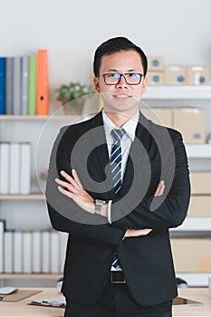 Asian businessman at office