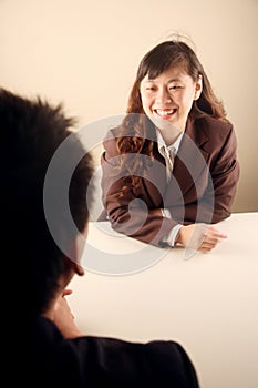 Asian businesswoman in a meeting