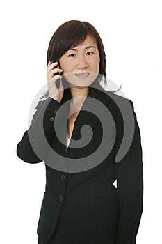 Asian Businesswoman With Mobile Phone