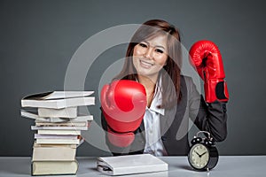 Asian businesswoman ready for hard work