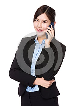 Asian businesswoman talk to cellphone