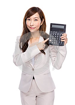 Asian businesswoman use of calculator