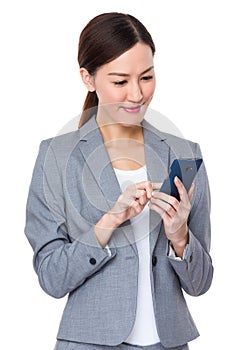 Asian businesswoman use of cellphone