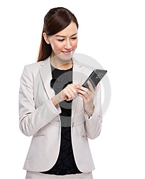 Asian businesswoman use mobile phone