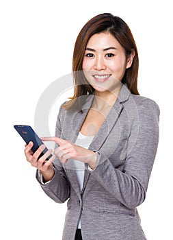 Asian businesswoman use of mobile phone
