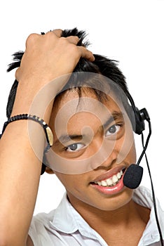 Asian callcenter agent portrait