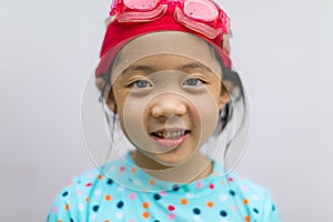 Asian Child in Swimming Suit