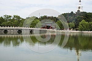 Asian China, Beijing, the Beihai Park Qionghua Island, the scenery