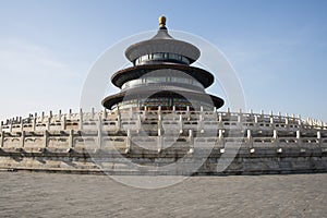 Asian China, Beijing, historic buildings, Tiantan Park, the hall of prayer for good harvests