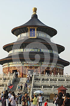 Asian China, Beijing, Tiantan Park, the hall of prayer for good harvests