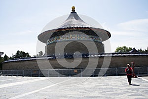 Asian China, Beijing, Tiantan Park, the imperial vault of heaven, historical buildings