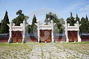 Asian China, Beijing, Tiantan Park, lingxing door, historical buildings