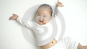 Asian Chinese baby On white isolated background