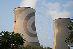 Asian Chinese, Beijing, thermal power plant, cooling tower,