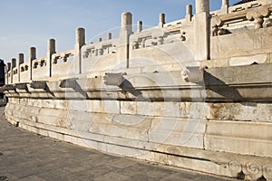 Asian Chinese, Beijing, Tiantan ParkÃ¯Â¼ÅThe hall of prayer for good harvests, white marble railings,