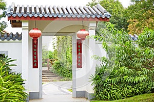 Asian Chinese gate door of classic house China