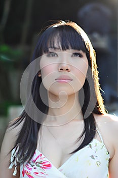 Asian Chinese Girl Looking Angelic