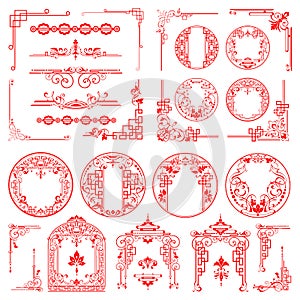 Asian Chinese and Japanese style Traditional clouds   oriental Tribal pattern China elements ornament  background for design print